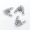 14mm Antique Silver Plated Link 3-Strand Flower CONNECTOR