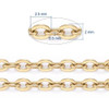 GOLD Plated Stainless Steel By The Foot Flat Oval Cable Chain 2.5mm
