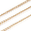 Twisted Oval Curb Chain 4mm GOLD Plated By The Foot