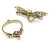 TOGGLE CLASP- Dragonfly 25mm Antique Gold Plated