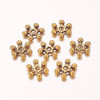 SNOWFLAKE BEAD SPACERS Antique Gold Plated