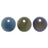 Czech Glass Lentil Beads MATTE IRIS BLUE