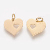 Gold Plated Stainless Steel Charm-HEART-12mm