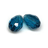 Eureka BASICS Faceted Teardrop Glass Beads PEACOCK BLUE 12x8mm (Pack of 20)