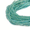 TEAL GREEN IRIS Chinese Crystal Rondelle Beads 3x2mm