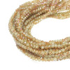 DK. CREAM METALLIC Chinese Crystal Rondelle Beads