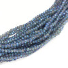 Chinese Crystal Rondelle Beads 3x2mm LT. MONTANA BLUE AB