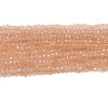 Chinese Crystal Rondelle Beads LT. PEACH LUSTER 3x2mm