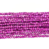 Chinese Crystal Rondelle Beads PINK METALLIC