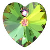 Swarovski Crystal Heart Pendant 18mm CRYSTAL VITRAIL MEDIUM 6228