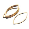 Frame Link HORSE EYE CONNECTOR 27x13mm Gold Plated Stainless Steel