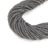 Chinese Crystal Rondelle Beads 3x2mm DK. GREY OPAL
