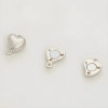 MAGNETIC HEART CLASP 12x8.5mm White Gold Plated