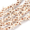 Beige Imitation Turquoise Beads Strand Starfish 15mm