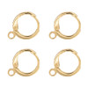Ear Wire LEVERBACK w/Loop 15x11mm Gold Plated
