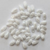 CHALK WHITE SHIMMER 2-Hole DropDuo Czech Glass Beads 3x6mm