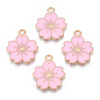 Charm-CHERRY BLOSSOM FLOWER PINK-20mm Enamel Plated