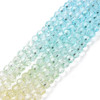 LT. SKY BLUE Eureka BASICS Faceted Round Glass Beads 4mm