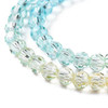LT. SKY BLUE Faceted Round Glass Beads 4mm Eureka BASICS