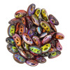 2-Hole MOBYDUO Czech Glass Beads 3x8mm CRYSTAL MAGIC WINE
