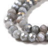OPAQUE MIX GREY AB Chinese Crystal Rondelle Beads 4x3mm