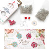 Beginner Beading Kit Perfect Match Earrings RED and SILVER beaded earrings DIY