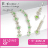 Birthstone Color Classy Bracelet & Earrings Beading Kit AUGUST Peridot crystal