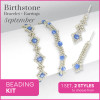 Birthstone Color Classy Bracelet & Earrings Beading Kit SEPTEMBER Sapphire crystal