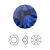 Swarovski Crystal Chaton Stone 8mm Recreated DARK SAPPHIRE 1088