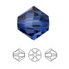 Swarovski Crystal Bicone Beads 4mm DARK SAPPHIRE 5328