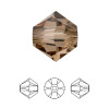 Swarovski Crystal Bicone Beads 3mm Recreated SMOKED TOPAZ 5328 (Pack of 24)