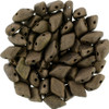 2-Hole GEMDUO 8x5mm Czech Glass Beads MATTE DK BRONZE