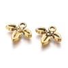 Antique Gold Charm-MISTLETOE-14x12mm