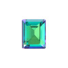 Krakovski Crystal Step Cut Rectangle Stone 8x10mm GREEN SPHINX 4527