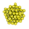 Firepolish 3mm Czech Glass Beads SATURATED METALLIC PRIMROSE YELLOW