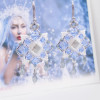 Frostbloom Earrings Tutorial white and blue icy earrings