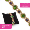 Sacred Ground Bracelet Beading Kit Green Sphinx & Tanzanite
