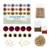 Sacred Ground Bracelet Beading Kit Siam & Dorado contents