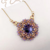 Twilight Bloom Beaded Pendant Necklace Tutorial by Gina of Orchid and Opal