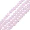 Chinese Crystal Rondelle Beads 4.5x3.5mm LT. PINK OPAL IRIS
