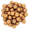 Czech Glass DRUK Beads 6mm Round SATURATED METALLIC HAZEL