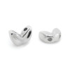 LEAF SHAPE BEAD White Gold Plated 7mm