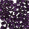 Czech Glass Beads 3x7mm METALUST PURPLE 2-Hole WAVE