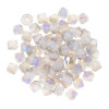 Krakovski Crystal Bicone Beads 4mm WHITE OPAL IRIS AB