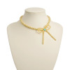 Easy Pearl Bow Choker Tutorial