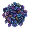 2-Hole GEMDUO 8x5mm Czech Glass Beads JET BLUE IRIS