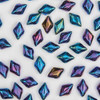 2-Hole GEMDUO 8x5mm Czech Glass Beads JET BLUE IRIS