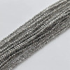 Chinese Crystal Rondelle Beads 3x2mm SHINY SILVER