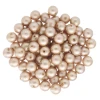 Krakovski Crystal Textured Round Pearls 4.5mm CHAMPAGNE