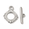 TOGGLE CLASP Byzantine Style Flower 17.5mm Stainless Steel